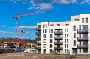 İnşaat alanındaki kuru üzümler. Yapı kopyalama alanı