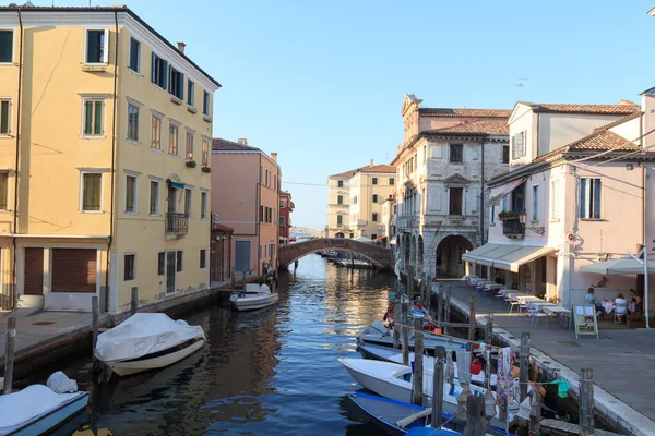 Vista Cidade Chioggia Com Canal Vena Veneto Itália — Fotografia de Stock