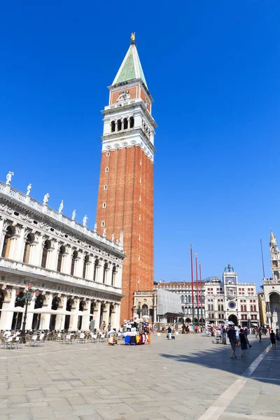Dzwonnica Bazylika Marka Placu Świętego Marka Piazza San Marco Wenecji — Zdjęcie stockowe