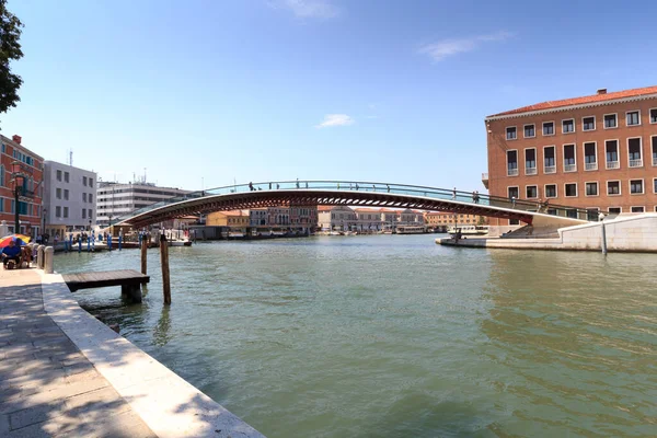 Bridge Ponte Della Costituzione Grand Canal Venice Italy — Stock Photo, Image