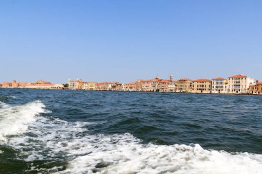 Venedik manzaralı, Giudecca Kanalı ve Venedik lagünü Venedik, İtalya
