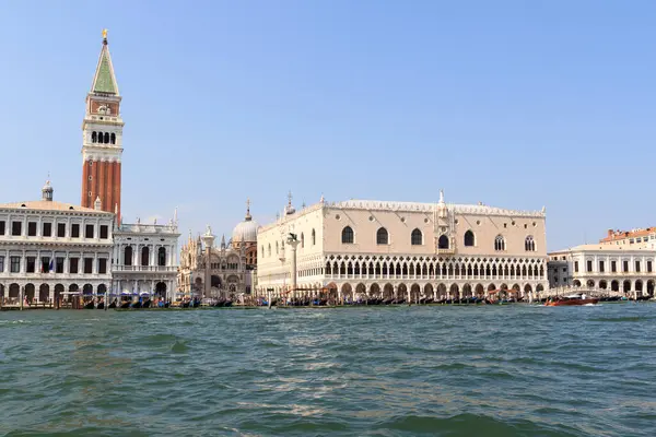Panorama View Venice Doge Palace Mark Campanile Mark Basilica Seen — Stock Photo, Image