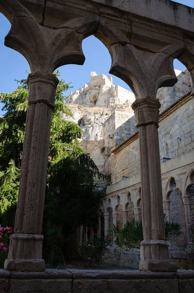 View Castle Cloister Monastery San Francisco Morella Castellon Spain — стоковое фото