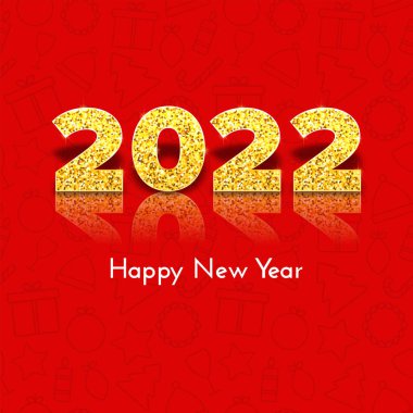 Tatil hediye kartı Mutlu yıllar 2022.