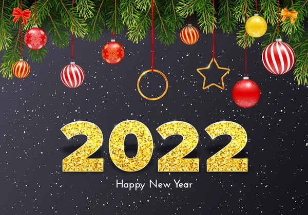 Weihnachtsgeschenkkarte Frohes Neues Jahr 2022 Vektorgrafiken