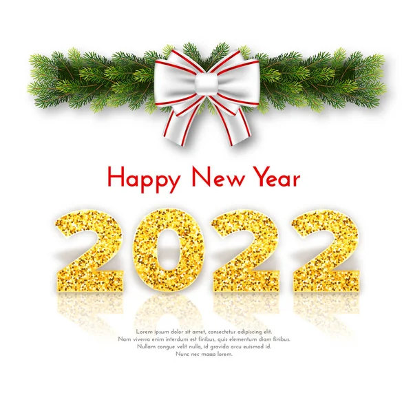 Carta Regalo Vacanze Felice Anno Nuovo 2022 Vettoriali Stock Royalty Free