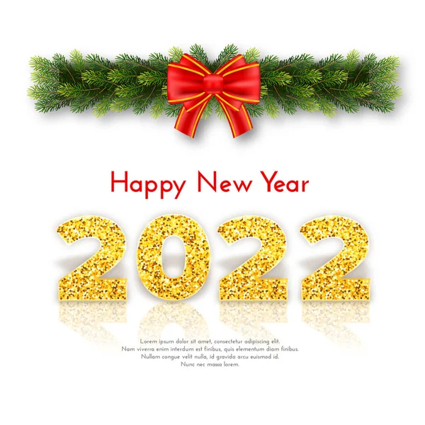 Tarjeta Regalo Vacaciones Feliz Año Nuevo 2022 Gráficos vectoriales