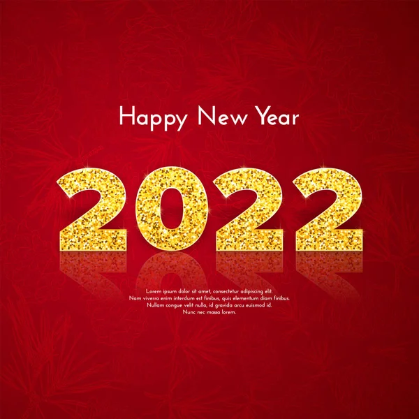 Tatil hediye kartı Mutlu yıllar 2022.