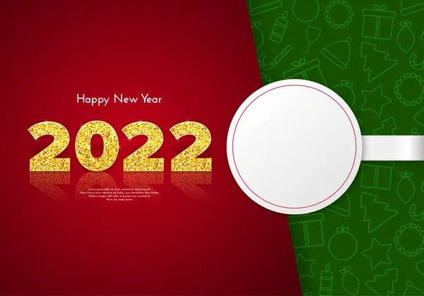 Tarjeta Regalo Vacaciones Feliz Año Nuevo 2022 Ilustraciones de stock libres de derechos