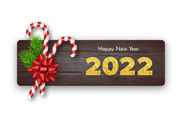 Carta Regalo Vacanze Felice Anno Nuovo 2022 Vettoriali Stock Royalty Free