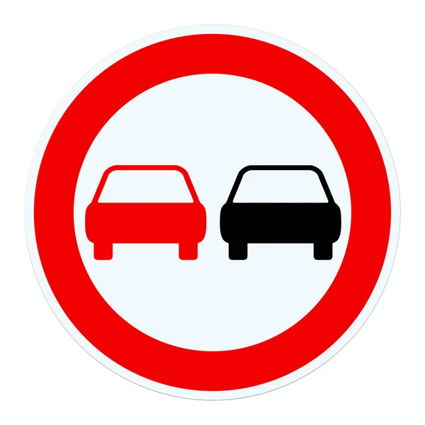 Road Sign Overtaking Motor Vehicles Illustration — Stock Photo, Image