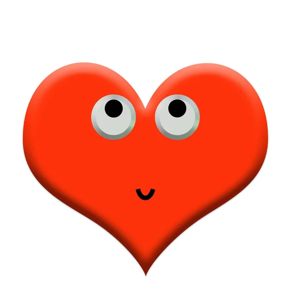 Heart Face Illustration — Stock Photo, Image