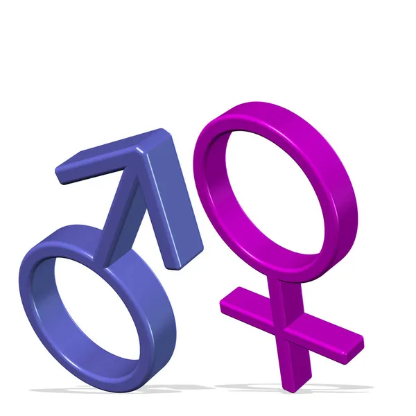 Geslacht Symbolen Mannelijk Vrouwelijk Illustratie — Stockfoto