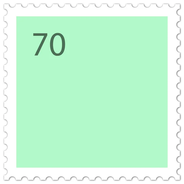 Postage Stamp Isolated White Background Illustration — Stock Photo, Image