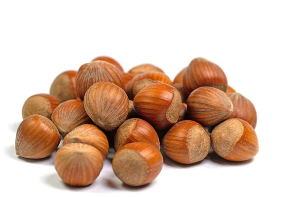 Hazelnuts Isolated White Background — Stock Photo, Image