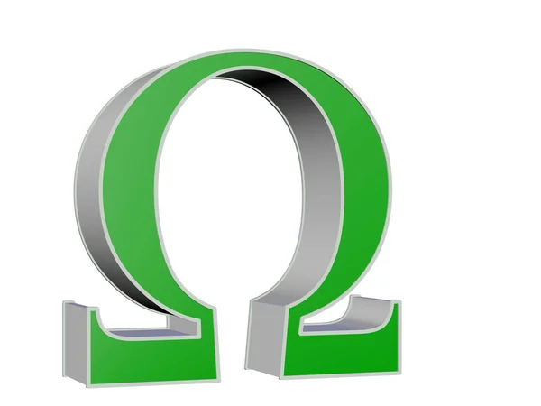 Omega Symbol Izolovaný Proti Bílému Pozadí — Stock fotografie