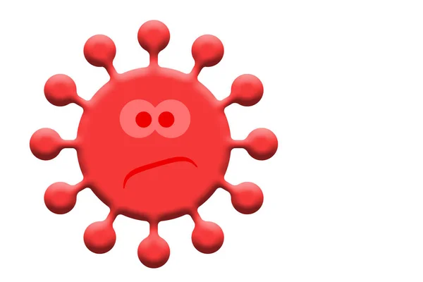 Coronavirus Som Illustration Mot Vit Bakgrund — Stockfoto