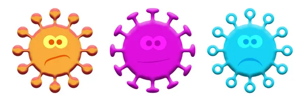 Koronaviry Jako Ilustrace Bílém Pozadí — Stock fotografie