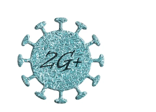 Coronavirus Symbol Mot Vit Bakgrund — Stockfoto