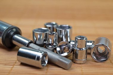 Soket anahtarlar, soketler, araçlar yakın çekim