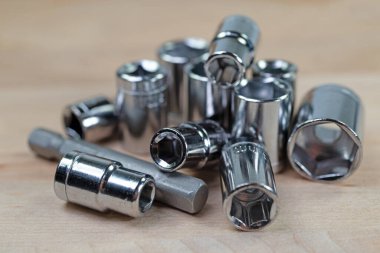 Soket anahtarlar, soketler, araçlar yakın çekim