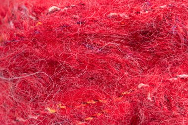 Mohair yünü yakın planda.