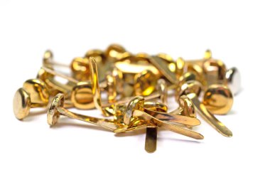 Örnek torba klipleri beyaz arkaplanda izole edildi