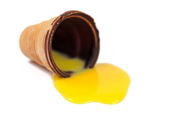 Eggnog Waffle Cup White Background — Stock Photo, Image