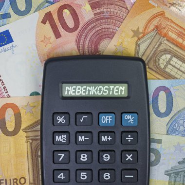 Calculator with the word 