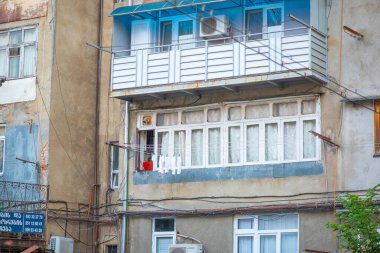 Gürcistan 'da kutaisi' deki konut binalarının balkonları