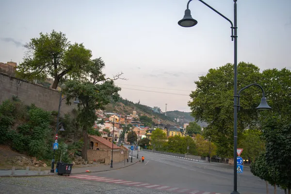 Vista Carretera Tiflis Temprano Mañana Foto Alta Calidad —  Fotos de Stock