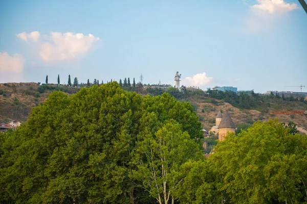 Vista Desde Parque Hasta Monumento Madre Georgia Foto Alta Calidad — Foto de Stock