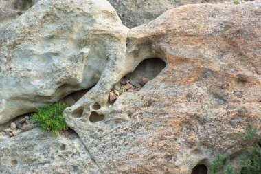 Georgia, Uplistsikhe 'de taşlardaki güzel çentikler
