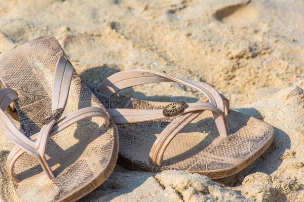 Tatil köyündeki sarı kumların üzerinde yatar.