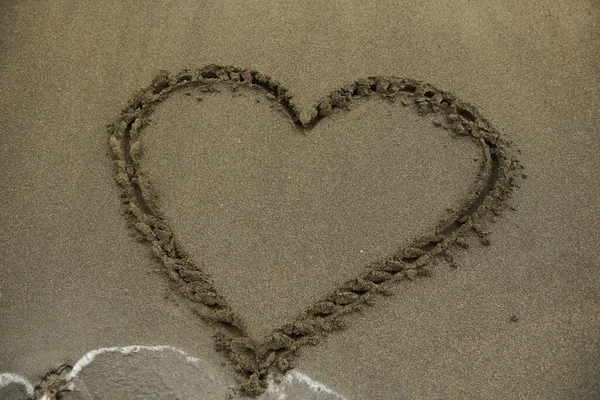 Cuore romantico sulla costa del Mar Nero — Foto Stock