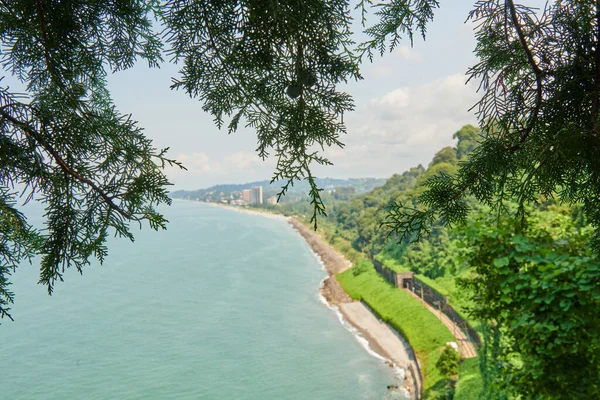 Gürcistan 'daki Karadeniz' in gözlem güvertesinden. Yüksek kalite fotoğraf