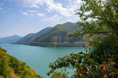 Gürcistan 'daki Zhivanli Barajı manzarası. Yüksek kalite fotoğraf
