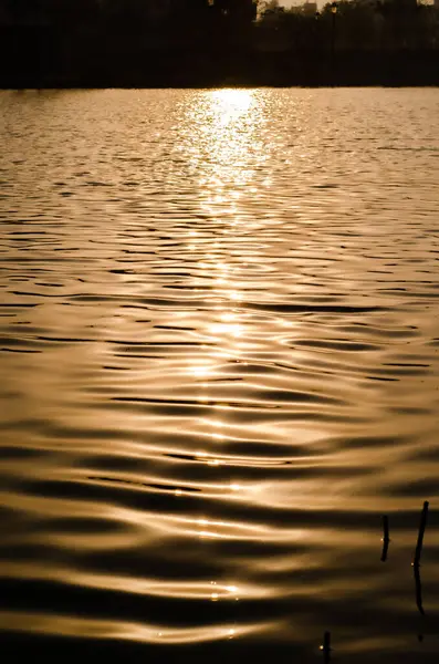 Ripples Artificial Lake Evening — Stockfoto