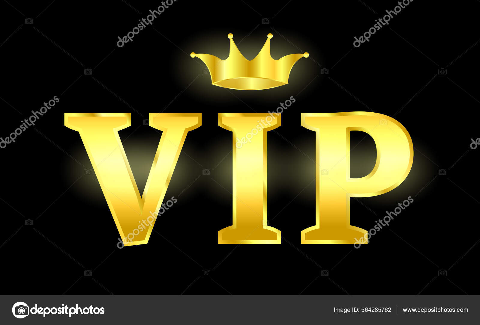 Значок Членов Vip Клуба Vip Этикетка Значок Бирка Векторное Черное.