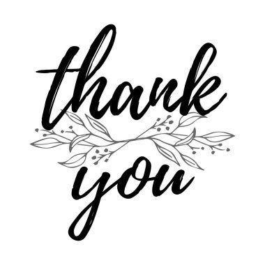 Vintage vektör teşekkür ederim el yazısı yazıt. el yazı çekilmiş. Teşekkür ederim hat. Teşekkür kartı. Vektör çizim