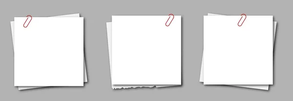 Papieren Notitie Papier Blanco Teken Label Label Oud Blanco Papier — Stockvector