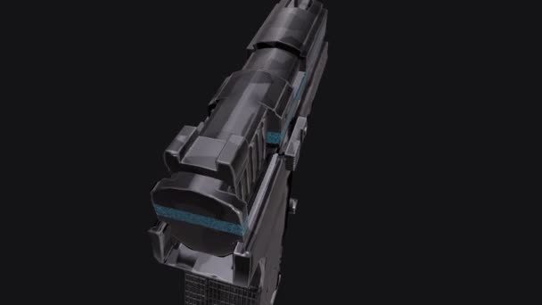 CG Turntable of a 22 Calibur Pistol — стоковое видео