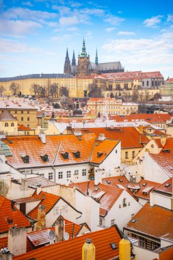 Prag Şatosu, Hradcany 'de kışın karla kaplanmış bir manzara