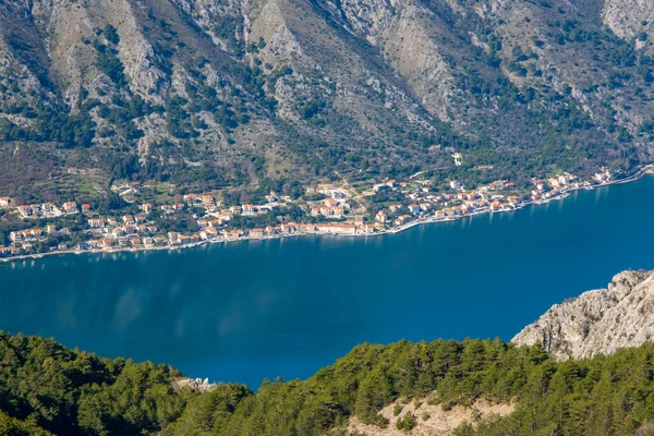 Aerial view over the Kotor Bay in Montenegro — Stock Photo, Image