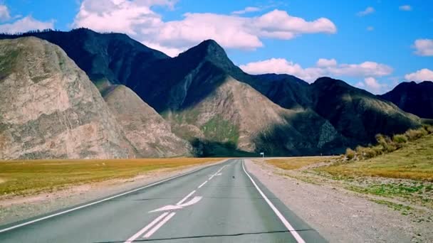 Chuysky Tract Een Bergweg Met Prachtig Uitzicht Altai Rusland Hoge — Stockvideo