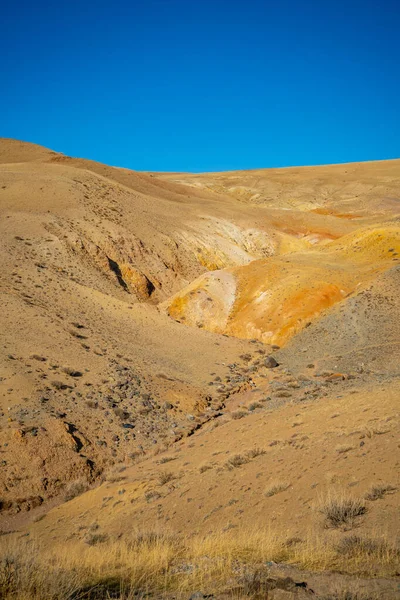 Κίτρινα Βουνά Στην Κοιλάδα Kyzyl Chin Στην Κοιλάδα Mars Στο — Φωτογραφία Αρχείου