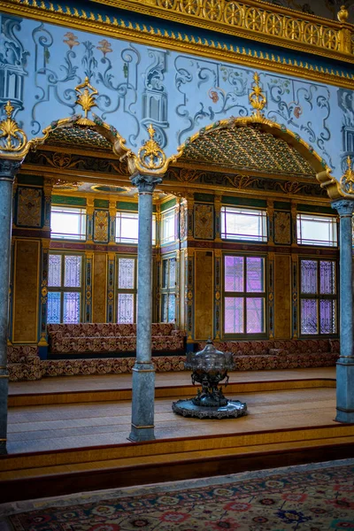 Istambul Turquia Maio 2022 Interior Palácio Topkapi Detalhes Decoração Castelo — Fotografia de Stock