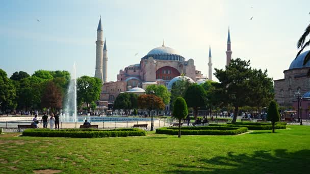 Istanbul Turki Mei 2022 Katedral Sophia Dan Wilayah Taman Dekat — Stok Video