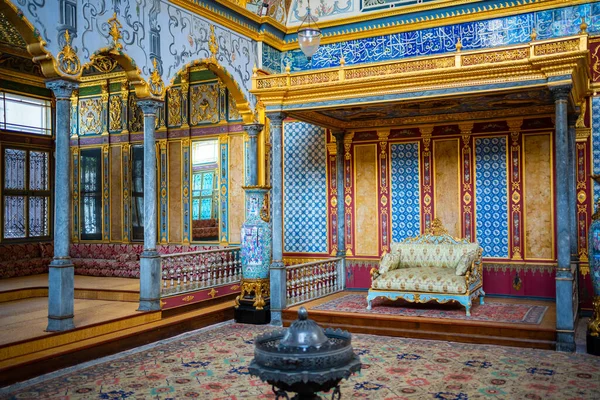 Istambul Turquia Maio 2022 Interior Palácio Topkapi Detalhes Decoração Castelo — Fotografia de Stock