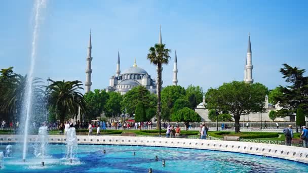 Istanbul Turkiet Maj 2022 Blå Moskén Eller Sultanahmet Camii Gamla — Stockvideo